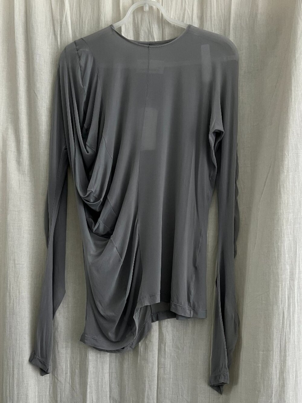 NWT Maison Margiela mesh sheer top in grey